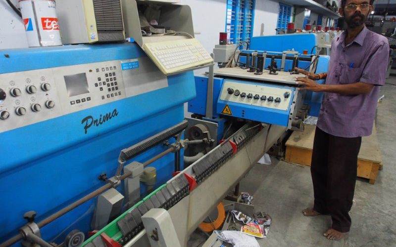 Muller Martini's Prima saddle stitcher.
