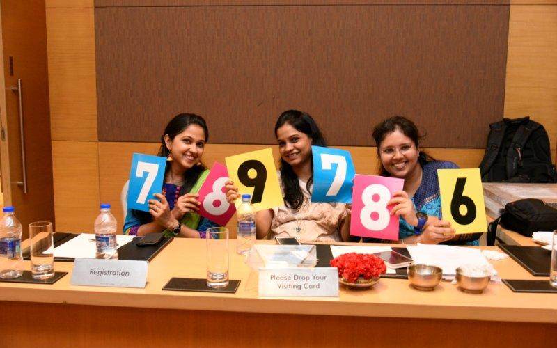 Guaranteeing the perfect scores: The ladies of PrintWeek India who welcomed the jury members at the registration desk