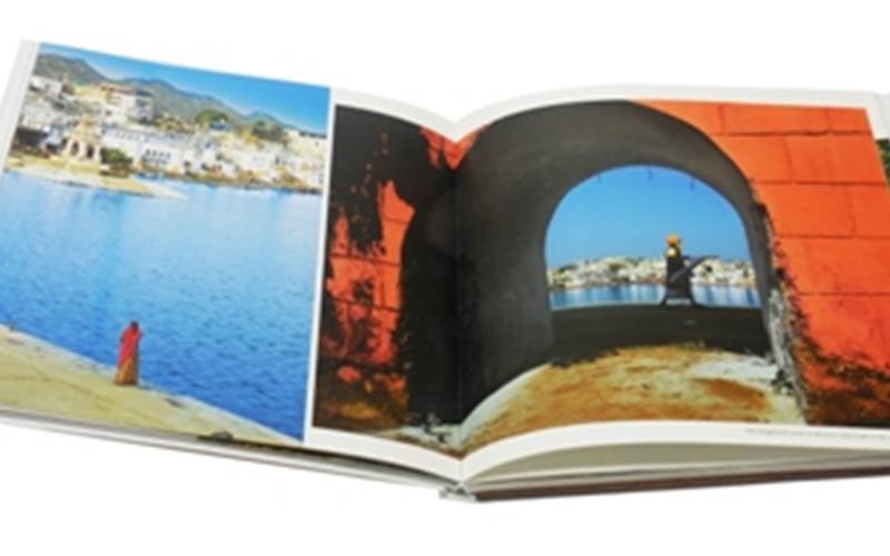 THOMSON PRESS | Pushkar coffee table bookArt: 4/0Length of run: 575Pre-Press: Harlequin workflow and Dainippon PT-R8800s systemPress: Mitsubishi sheetfed (five-colour plus aqueous coating)Post-Press: Gloss lamination and aqueous coating throughout the bookPaper: 160gsm Iris Super White and 130gsm matt art paper