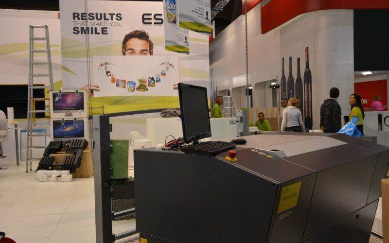 Esko’s CDI Spark 2530 being installed at the stall. Esko will also showcase its newest release, Full HD Flexo solution