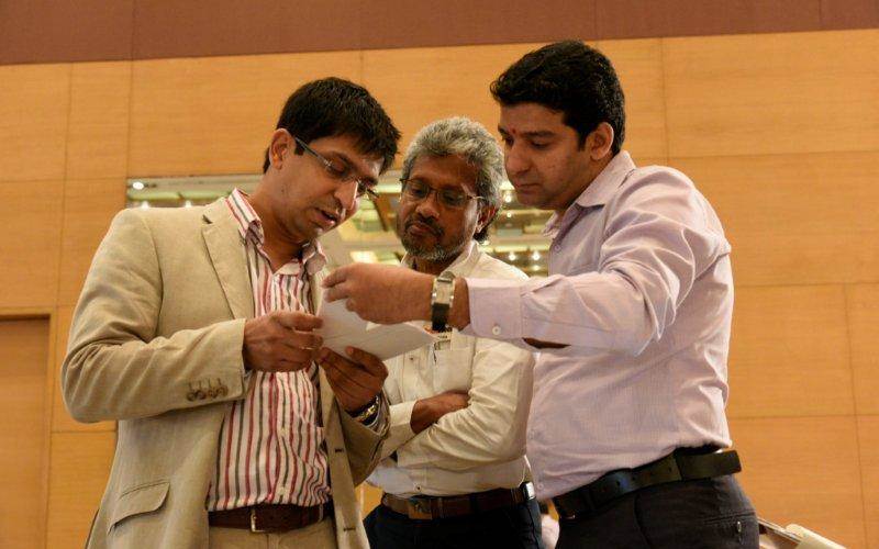 The three wise men: Huzefa Kanorwala of Ctrl M Print Management; Noel D'cunha, the Sunday Column man; and Amit Saurkar of Heinz India