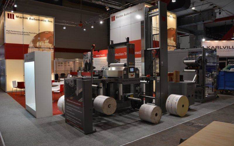 The MBS automatic splicing unwind machine at the Martin stand is ready to go