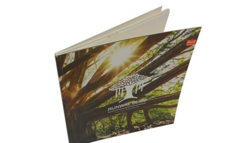 SILVERPOINT PRESS | Runwal Bliss Brochure Length of run: 600Art: CMYK plus special silverPre-Press: Agfa CTP system, Apogee workflow and GMG solutionsPress: Heidelberg LX (five-colour plus online coating)Post-Press: Gold foil stamping inside the cover, and satin aqueous coating throughout the brochure and PUR binding on Paper Bind 444 PRO PlusPaper: 190gsm/250gsm Mont Blanc Extra White