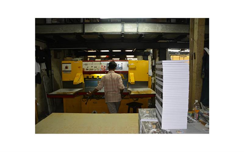 The book being formed; a story being shaped ...