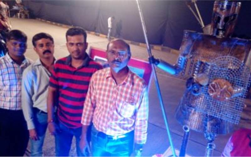 (r) Dinesh Pardeshi, master craftsmen at Naval Dockyard Mumbai, said, "Kala Ghoda is a platform to showcase our work. We use the zero wastage concept and we hope there should be minimum of wastage."