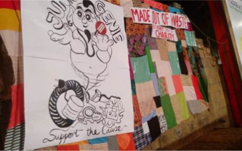 Creation with waste material