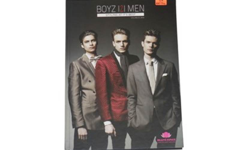 THOMSON PRESS | Men's Collection Length of run: 2000Art: CMYKPre-Press: Dainippon Screen PTR 8800S CTP system, Harlequin workflowPress: Mitsubishi (five colour + aqueous coating)Post-Press: Matt aqueous coating on outer cover and hard case bindingPaper: 170gsm sinar mass matt art paper for text pages and 130gsm sinar mass matt art card for printed laminated cover