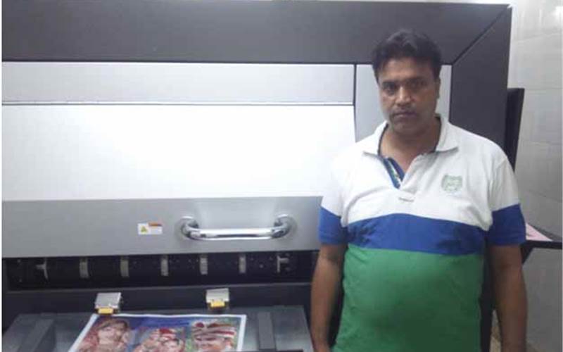 A Scodix at Hisar's Aggarwal Digital Studio. The print finishing device sold by Monotech in India is  a huge success in the photo album space