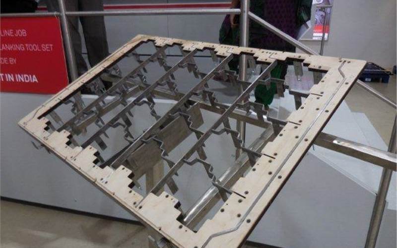 A female die for Novacut’s stripping unit. At the blanking tool department were the Bengaluru-based Zenith Die Makers. All the stripping and blanking dies used at the show for Bobst’s machines were exclusively made by Zenith under the guidance of Bobst. This shows Bobst India’s capability to implement the make in India concept