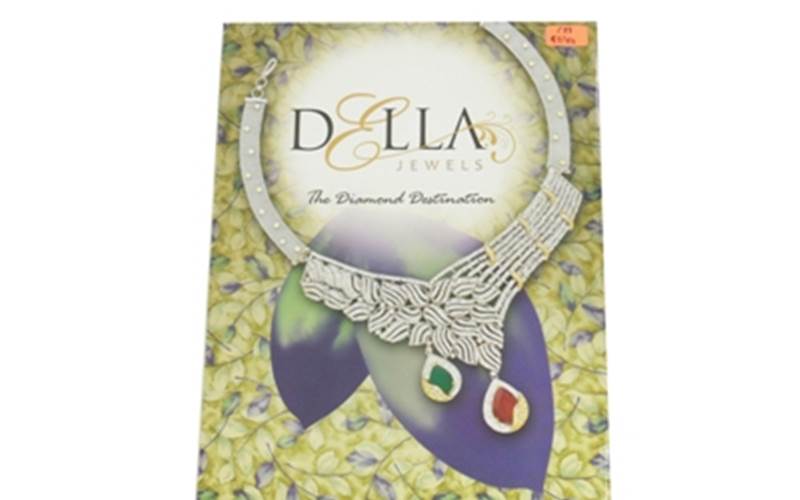 JAK PRINTERS | Della JewelsLength of run: 2000Art: CMYK + online aqua gloss varnishPre-Press: Heidelberg Prinect workflow, Suprasetter CTP system, Epson Stylus Pro 9880, EFI Fiery XF, Glunz & Jensen Raptor Pro 85tPress: Heidelberg Speedmaster CD102-7+LX (28×40, seven-colour plus coater)Post-Press: Thermal gloss lamination on jacket and hard case cover done on BEW Thermolam 800R. Hardcase cover done on Kolbus case-maker and  binding on Kolbus book block making linePaper: Magno Star from SappiSpecial Feature: Section sewing done on Aster Headop
