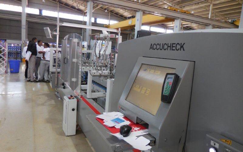 The Accucheck on Expertfold. The kit can inspect and fold at the speed of 270 meters per minute. Bobst has over two installations of Accucheck in India