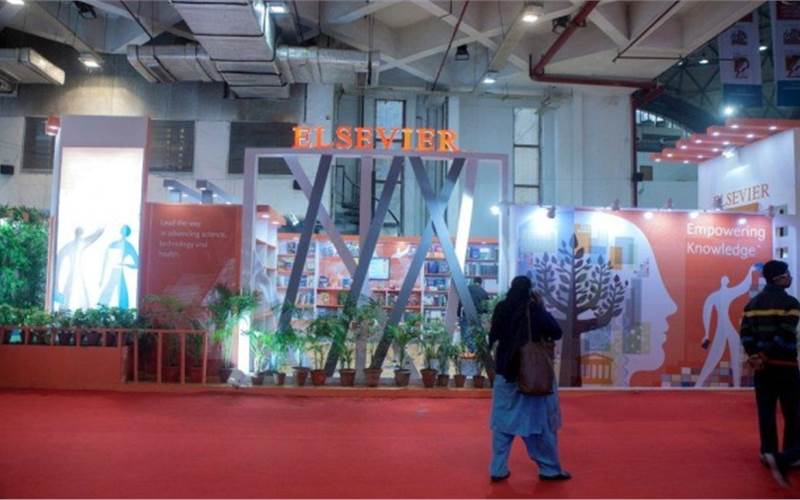 India’s education book market is said to be worth Rs 30,000 crore. According to the Nielsen report, the Indian book market numbers for 2015 was Rs 32,000 crore, out of which 94% was for education books. Only Rs 1,800 crore was non-education trade books, and Rs 30,000 crore for education books. So naturally, large education book publishers had biggest showcases at the Fair. The Elsevier stall during NDWBF 2017