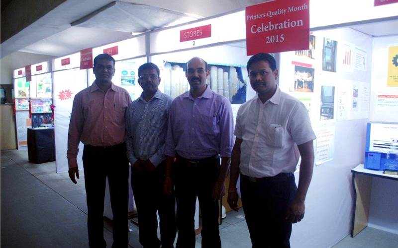 Men behind the extravaganza:(l-r) Rajaram Khose, AGM-QA; Vijay Jadhav, AGM-production; Dinesh Shah, GM-engineering and Yogesh Manjrekar, HOD-admin and human resources