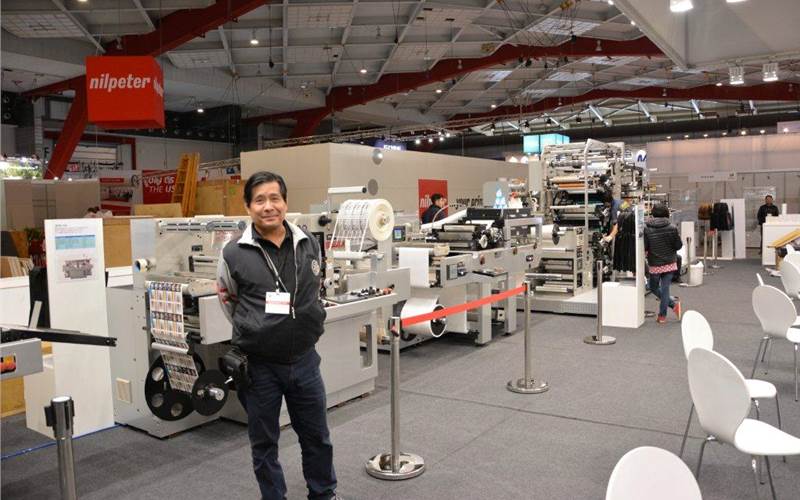 Really smart looking offset label printing press from Taiwan’s Labelmen International. Look out for the LDW-360S2R laser cutting machine in formats 269x227mm and 400x350mm. There are five Labelmen installations, including one at Essel Pack