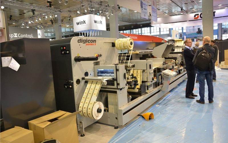The highlight of the ABG stand, the hybrid solution integrated with an ABGDigicon 3 incorporating flexo, varnishing and die-cutting modules