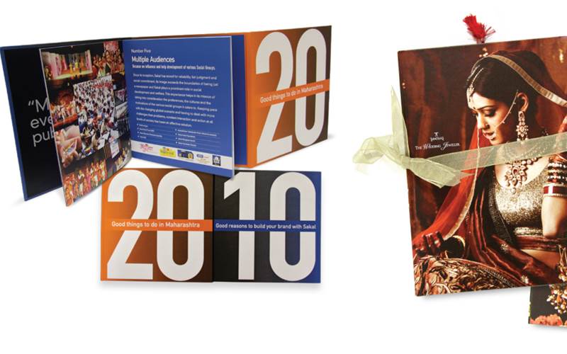 PrintWeek India Brochure Printer of the Year 2010 - Pragati Offset. All the four printed samples had unusual graphic effects that capture the project’s spirit