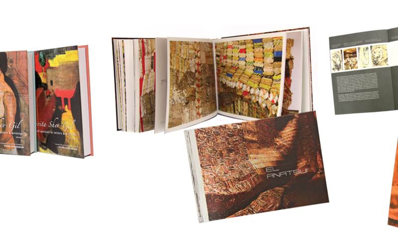 PrintWeek India Fine Art Printer of the Year 2010 - Pragati Offset. Judges loved El Anatsui’s metallic looking cover. Pragati achieved this using MET PET laminated paper and a variety of metallic inks