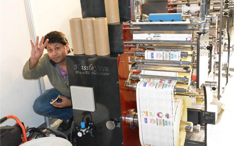 We caught Anuj Bhargav at the wrong time, crouching while setting up the Hasslefree kit. A Facebook picture moment, quipped Bhargav when he saw the thumbnail on the camera screen